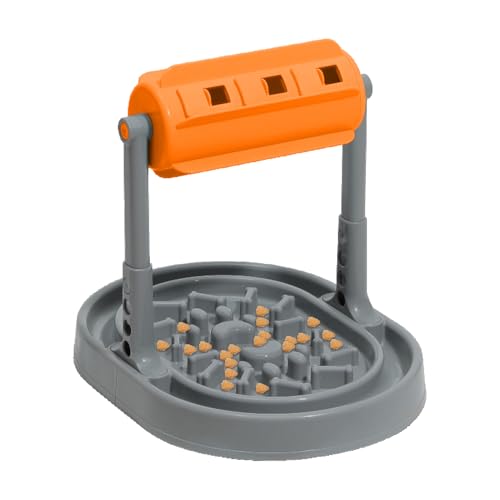 Pet Rolling Slow Feeder, interaktives rollendes Haustierspielzeug, verstellbarer Futternapf für Hunde und Katzen, langsames Futter Spielzeug für Haustiere, Kätzchen, Hund, Katzen von Generic