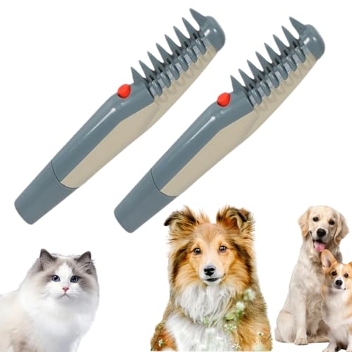 Petsboro Mataway E-Comb, Lifweb Mataway E-Comb, Electric Pet Grooming Comb, 2 in 1 Electric Pet Dog Grooming Comb Hair Trimmer, Mataway E Comb for Dogs Cats (2pcs) von Generic