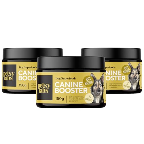 Petsy Labs Canine Booster mit Grünlippmuschel für Hunde, Hund Grünmuschelextrakt, Stärkt das Immunsystem, unterstützt Gelenke und Beweglichkeit, 150g Muschelextrakt Pulver von Petsy Labs