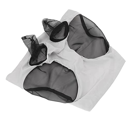 Pferdegesichtsmaske, Maschenmaske für Pferde Atmen Hörschutz Elastischer Dehnung für Stabilität (Grey) von Generic