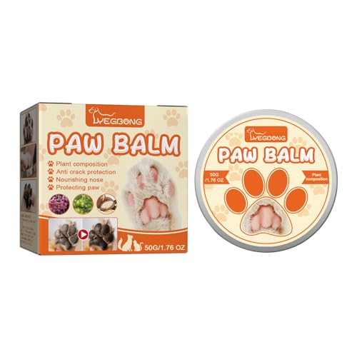 Pfotenbalsam 50ML für Hund Katze - Paw Balm Natürliche Pfotenpflege für Juckende Rissige Pfoten Pfotenschutz Hund Winter Nasenbalsam, Pfotencreme, Wundsalbe (1PC,50G) von Generic