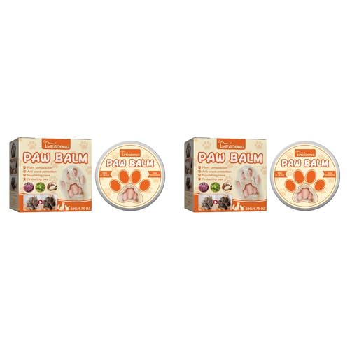 Pfotenbalsam 50ML für Hund Katze - Paw Balm Natürliche Pfotenpflege für Juckende Rissige Pfoten Pfotenschutz Hund Winter Nasenbalsam, Pfotencreme, Wundsalbe (2PCS,50G) von Generic