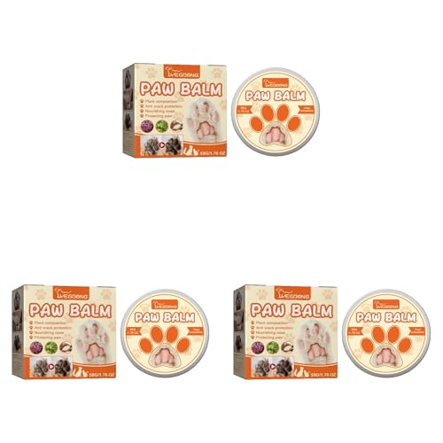 Pfotenbalsam 50ML für Hund Katze - Paw Balm Natürliche Pfotenpflege für Juckende Rissige Pfoten Pfotenschutz Hund Winter Nasenbalsam, Pfotencreme, Wundsalbe (3PCS,50G) von Generic