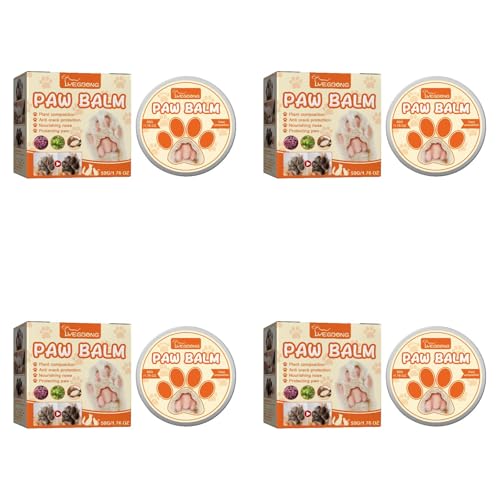 Pfotenbalsam 50ML für Hund Katze - Paw Balm Natürliche Pfotenpflege für Juckende Rissige Pfoten Pfotenschutz Hund Winter Nasenbalsam, Pfotencreme, Wundsalbe (4PCS,50G) von Generic