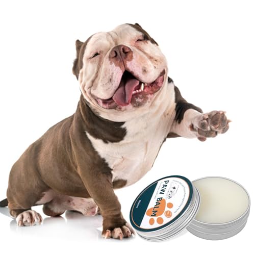 Pfotenbalsam – Heilt, regeneriert & stärkt trockene, rissige & beschädigte Pfoten natürliche Cremebutter, Wachs, Feuchtigkeitspflege & Hundepfoten Schutz – 60g (1PC, 60G) von Generic