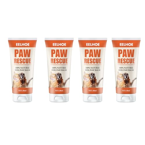 Pfotenbalsam Hunde 30ml für weiche Hundepfoten - Hunde Pflege Pfotenpflege Katze, Pet Foot Care Pfotenschutz Creme, Katzen Hunde Zubehör Winter & Sommer (4PCS,30ML) von Generic