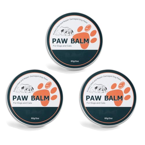 Pfotenpflege für Hunde & Katzen - 2oz Hundepfotenbalsam Pfotenbalsam für Rissige Pfoten&Tiernasen Heilt, Regeneriert trockene Pfoten, Winter Pfotenschutz (3PCS,60g) von Generic