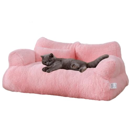 Premium Sofa für Hunde und Katzen | Bezug in Waschmaschine waschbar | Hundebett | Hundebettchen | Hundesofa | Hundecouch (Kirschblüte, M - 55cm) von Generic