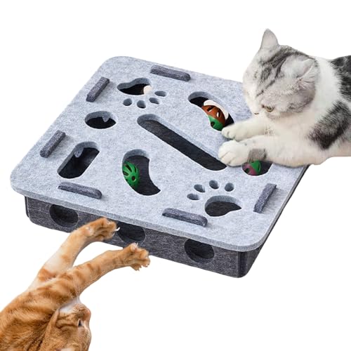 Puzzlespielzeug - Interaktives Labyrinthspiel | Einbeziehung von Hirn -Challenge -Box mit versteckten Behandlungskammern für mentale Stimulation, Innenkätzchen Playtime Training Activity Development Puzzlespielzeug - Interaktives Labyrinthspiel | Einbeziehung von Hirn -Challenge -Box mit versteckten Behandlungskammern für mentale Stimulation, Innenkätzchen Playtime Training Activity Development von Generic