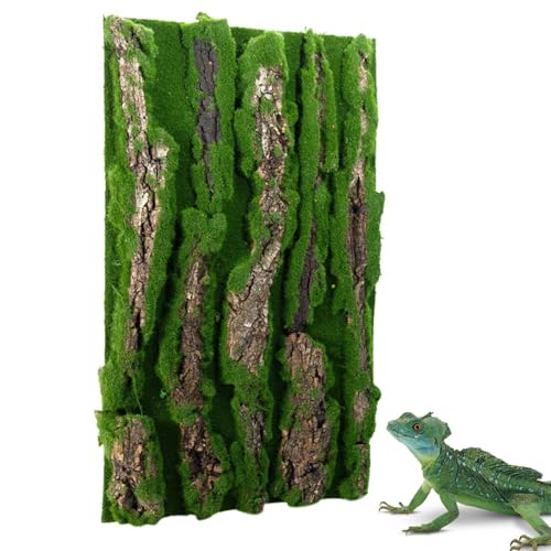 Reptil Kork Terrarium Hintergrund, Lebensraum Dekorationen Rinde Hintergrund | Reptil Lebensraum mit künstlichem Moos für Gecko- Schildkröte Reptil Kork Terrarium Hintergrund, Lebensraum Dekorationen Rinde Hintergrund | Reptil Lebensraum mit künstlichem Moos für Gecko- Schildkröte von Generic