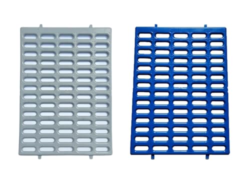 Saguaro Acres Kaninchen- und Kleintierkäfig-Liegematte für Käfige mit Drahtboden, 2 Stück (Blau und Grau) von Generic