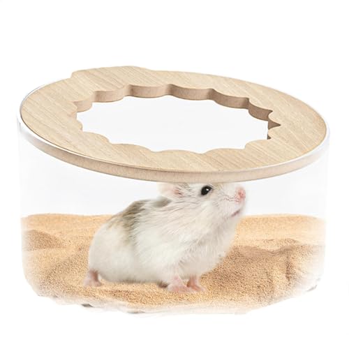 Sandbadebox Für Kleintiere – Staubbadebehälter Für Hamster, Hamsterreinigungs- Und Badezubehör | Sandbadebox Für Haustiere, Lustige Badebox Für Kleintiere Zum Graben, Rollen Und Spielen von Generic