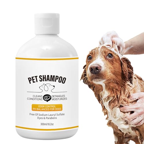 Sanftes Hundeshampoo, Haustiershampoo für Hunde - Feuchtigkeitsspendendes Haustiershampoo | Geruchsbeseitigendes Katzenshampoo, natürliches desodorierendes Pet Wash-Shampoo, Duschgel zur Linderung juc von Generic