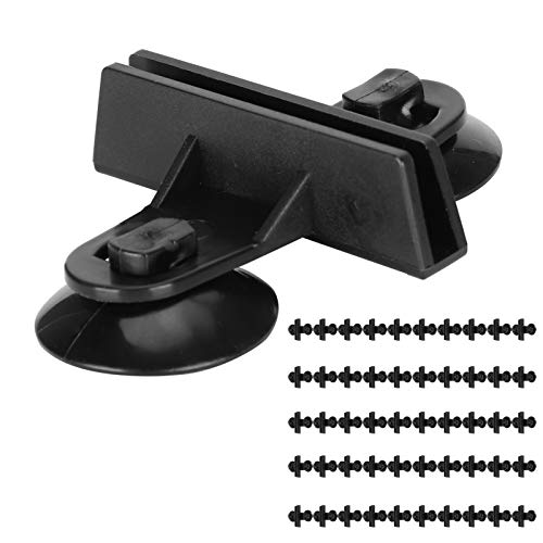 Saugnapf-Clip, Aquarium-Pflanzenhalter mit Gummimaterial, 50 Stück Aquarium-Trennhalter, Aquarium-Trennwand-Saugnapf-Clip, Aquarium-Isolationshalter, Halterung Aquarium (Black) von Generic