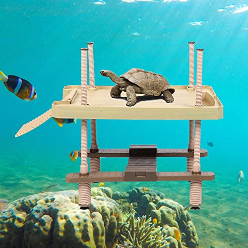 Schildkröten-Basking-Plattform, Schildkröten-Dock mit Rampenleiter, Schildkröten-Rampe, Reptilienleiter-Dock, Schildkröten-Plattform für Aquarium von Generic