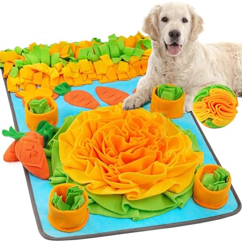 Schnüffelmatte für Hunde, Schnüffelmatte, Schnüffelkissen, langsamer Futter, Puzzlespielzeug für Hunde, quietschende Karotten, Schnüffelmatte von Generic