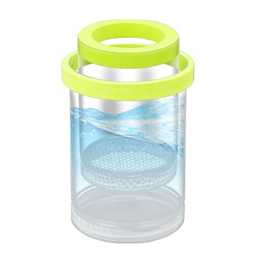 Schwimmende Isolationsbox - Abtrennung von Aquariumzüchter, Inkubator -Zuchtbox | Guppy Inkubator Aquarium, feines Mesh Rund Incubator Transparent für Betta gupies Fischtank Guppy, 14,3 x 9,3 cm von Generic