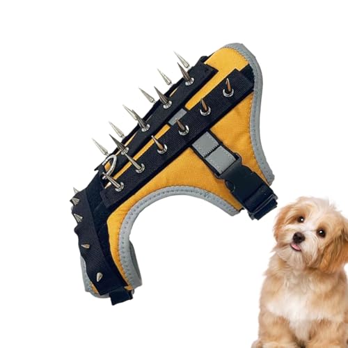 Sicherheitsweste für Hunde mit Spitzen, Cojote-Weste mit Spikes - reflektierendes Welpengeschirr - Small Dog Horsant Coyotes Proof Vest mit Spikes Reflektierende Welpenjacke von Generic