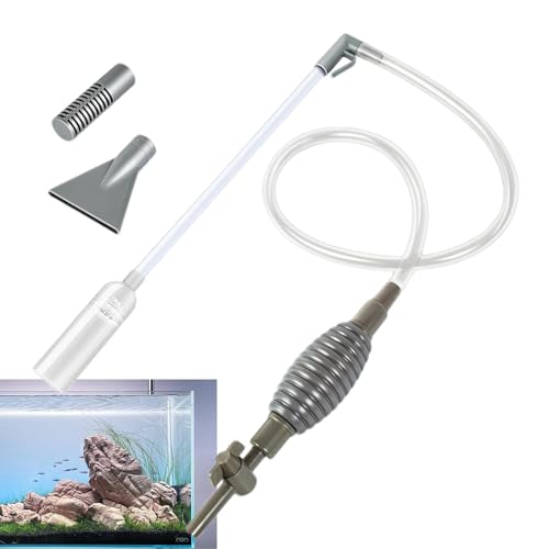 Siphon-Staubsauger – manueller Kiesreiniger für Aquarien, Wasserfilter aus Acryl | Siphon-Staubsauger für Aquarium mit dickem PC-Schlauch, Aquarium-Kiesreiniger, Chan von Generic