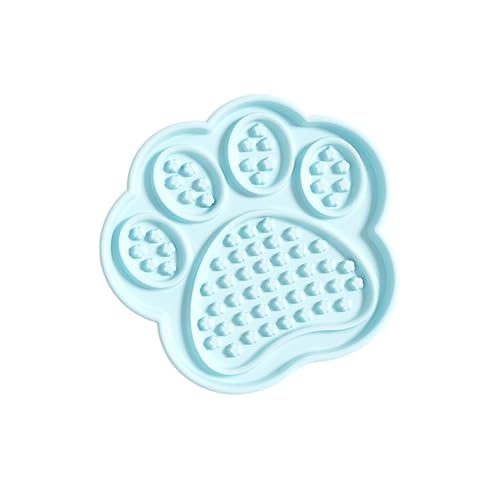 Slow Feeder für Hunde und Katzen, 17,8 cm Leckmatte und Puzzle-Futterstation, blauer Katzennapf, langsamer Futterspender für Angstlinderung, interaktive Leckereien und Nassfutter, perfekt für von Generic