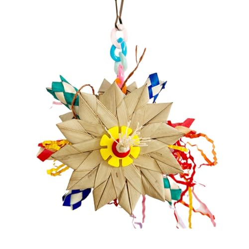 Spielzeug für Papageienhäcksler Spielzeug Shredder Futter Spielzeug - Palm Fronda Natural Bird Birding Toys - Bunte Futterzubehör für Parrot für geflochtene Spielzeug für Papageienhäcksler Spielzeug Shredder Futter Spielzeug - Palm Fronda Natural Bird Birding Toys - Bunte Futterzubehör für Parrot für geflochtene von Generic