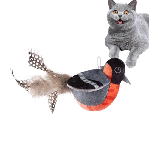 Spielzeug für Vögel und Katzen, flatternder Vogel, zwitschernder Vogel mit Flügeln, realistisches Spielzeug für Katze und Vogel, interaktiv, super automatisch Spielzeug für Vögel und Katzen, flatternder Vogel, zwitschernder Vogel mit Flügeln, realistisches Spielzeug für Katze und Vogel, interaktiv, super automatisch von Generic