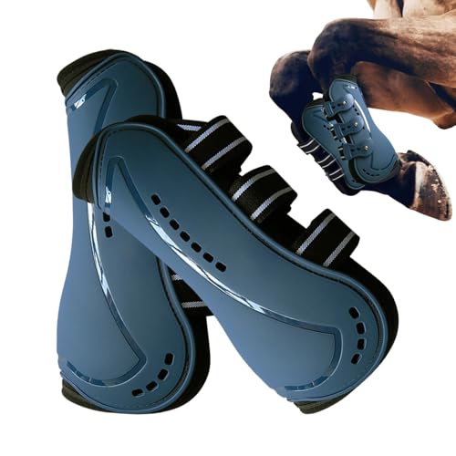 Sportstiefel Für Pferde,Stiefel Für Pferde - Professionelle Pferdegamaschen Vordergamaschen,Vorderbeinschutz, Schienenstiefel, Atmungsaktive, Stoßdämpfende Sportstiefel, Pferdebeinbandagen Zum Springe von Generic