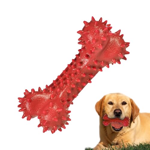 Stacheliges Gummiknochen-Hundespielzeug,Stacheliges Kauspielzeug für Hunde aus Gummi - Langlebiges Haustierspielzeug, natürliches Welpenspielzeug, Apportierspielzeug zum Zahnen zum Spielen, Training, von Generic