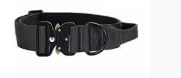 Strapazierfähiges, taktisches Hundehalsband, verstellbares Nylon mit Metallschnalle, mehrere Farben (Schwarz, XL) von Generic