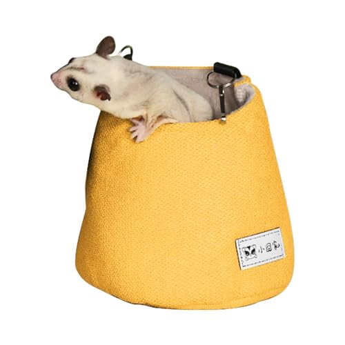 Sugar Glider Pouch Bed – Selbstklebende Tasche für Sugar Glider, Eichhörnchenbett für Käfig | Hängematte Sugar Glider für Zubehör und Käfigspielzeug, Bett für kleine Tiere, warmes Fleece-Nest für von Generic