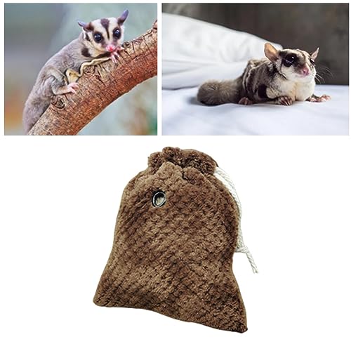 Sugar Gliders Schlafsack, Tragbarer Hamster-Schlafsack, Bequem, Weich, Vielseitig Einsetzbar für Hamster (Brown) von Generic