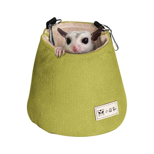 Tasche Sugar Glider – Bett für Haustiere für Käfig | Hängematte für Kleintiere, Baumwolle, Schlafnest, Plüschhütte, Versteck, Höhle, Hängekäfig, Spielzeug von Generic