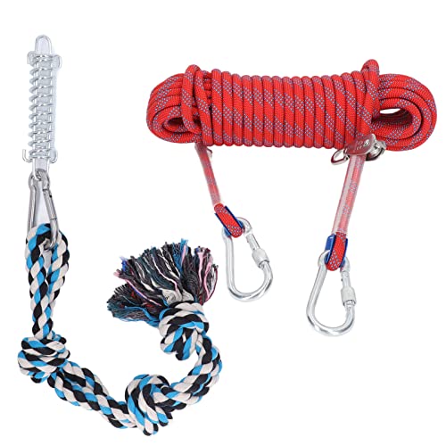 Tether Tug Outdoor-Hundespielzeug, Hunde-Schlepperspielzeug 49,2 Fuß Hunde-Federstangen-Spielzeug, Hunde-Hängeseil-Spielzeug, Hunde-Bungee-Seil, Hunde-Schleppseil, von Generic