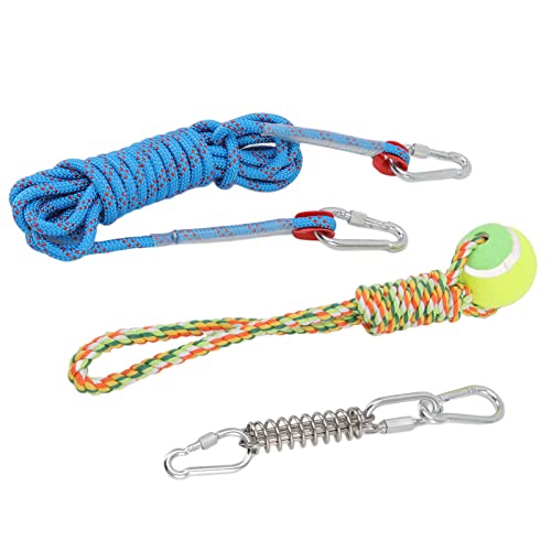 Tether Tug Outdoor-Hundespielzeug, Hundespielzeug, Hundeseil-Spielzeug, Interaktives Hunde-Schleppspielzeug mit Metallfeder-Set, Federstange, Hund, Outdoor-Bungee-Hängespielzeug von Generic