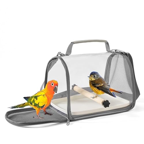 Transportbox für Vögel mit Sitzstange und Tablett, atmungsaktiv, faltbar, für kleine Vögel, Papageien, Sittiche, Eidechsen, Kleintiere für Reisen, Wandern Transportbox für Vögel mit Sitzstange und Tablett, atmungsaktiv, faltbar, für kleine Vögel, Papageien, Sittiche, Eidechsen, Kleintiere für Reisen, Wandern von Generic