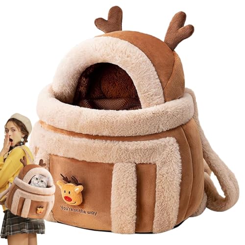 Transporttasche für Haustiere aus Plüsch | Tragerucksack für Hunde Elk Design, atmungsaktive und warme Tragetasche für Haustiere für Katzen, kleine Hunde, Tasche Transporttasche für Haustiere aus Plüsch | Tragerucksack für Hunde Elk Design, atmungsaktive und warme Tragetasche für Haustiere für Katzen, kleine Hunde, Tasche von Generic