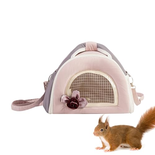 Transporttasche für kleine Haustiere, Chinchilla-Reisetasche, Meerschweinchen-Tragetasche, Transportkäfig für , Vogel, Eichhörnchen, atmungsaktive Tasche von Generic