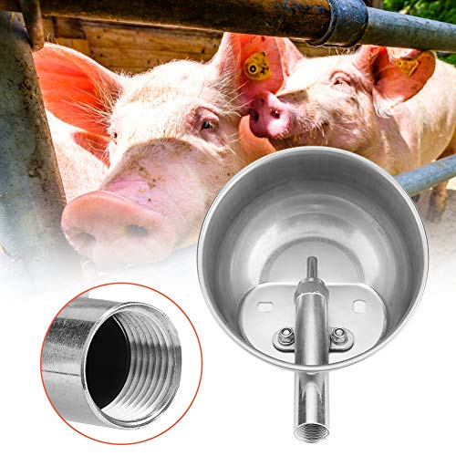 Trinkwassernapf, Silberner Wassernapf, 15 cm für Tiere, Hunde, Schweine, Vögel von Generic