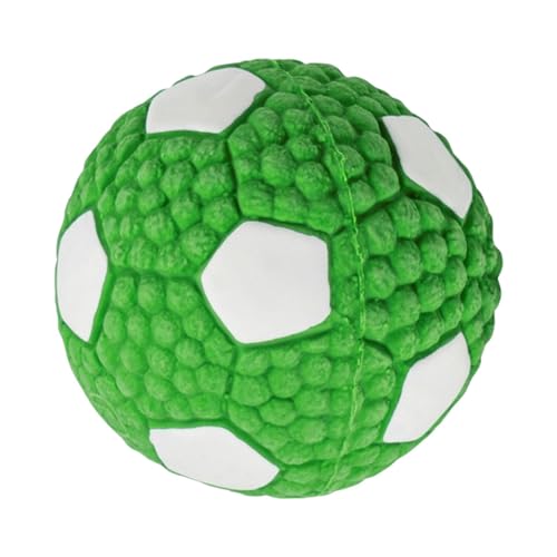 Unzerstörbarer Hundefußball – Robustes Kauspielzeug, interaktiver Haustierball | Robuste Welpenbälle, interaktives Kauspielzeug, ungiftiges Gummi, Outdoor-Spiel für große, mittelgroße und kleine Hunde von Generic