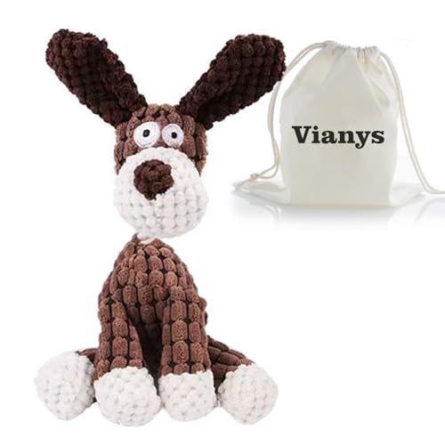 Vianys Bite Buddy, 2025 New Bite Buddy Spielzeug für Hunde, Kaukumpel für Haustiere, Kauspielzeug für Hunde, langlebiges Plüschtierspielzeug für schwere Kauer (Braun) von Generic