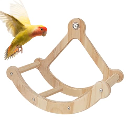 Vogel Laufradspielzeug - Holzradständer Spielzeug, Kreatives Holzübungsrad Für Sperle | Bird Sports Swing Stand Toy Für Cockatiels, Maas, Wellensittiche von Generic