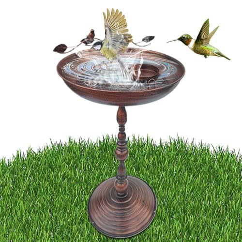 Vogelbad für Garten - Vogelwasserfuttermittel | Gartenstehende Vögel Wasserer | Courtyard Iron Art Water Bowl Antique Tiere Wasserschale Statue für Kolibri Shotio Yard Vogelbad für Garten - Vogelwasserfuttermittel | Gartenstehende Vögel Wasserer | Courtyard Iron Art Water Bowl Antique Tiere Wasserschale Statue für Kolibri Shotio Yard von Generic