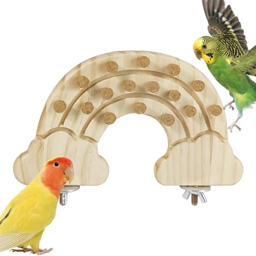 Vogelbarsch Stand - Vogelbarsch, Vogel Papagei Spielzeug | Nymphensittich Spielplatz, Sittichkäfig Vogel Kauspielzeug für Papageien, Sittiche Nymphensittiche Conures Lovebirds von Generic