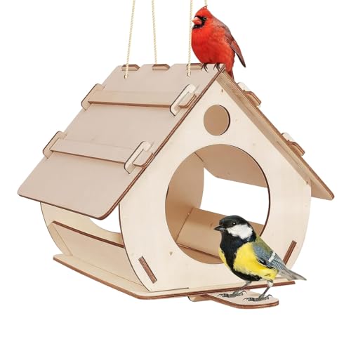 Vogelhäuschen,Vogelhäuschen für den Außenbereich, Vogelfutterhaus - Outdoor-Vogelhäuser für Baum-Vogelhäuser für Hinterhöfe, Gärten, Kolibri-Futterstation von Generic