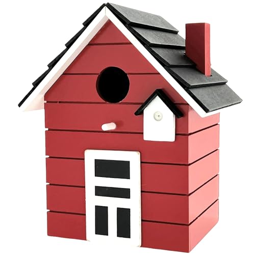 Vogelhaus Nestkasten - 12 x 17 x 20 cm - Holz - Rot von Generic