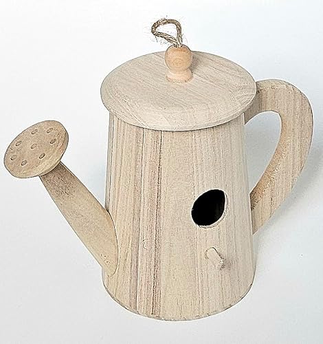 Vogelhaus aus unlackiertem Holz, 25,4 x 20,3 cm. von Generic