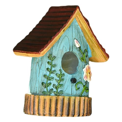 Vogelhaus zum Aufhängen, Vogelhäuser für den Außenbereich, handgeschnitztes Harz-Vogelhaus zum Aufhängen, elegante multifunktionale dekorative Ornamente für Baum, Vogelhäuschen für Kolib von Generic