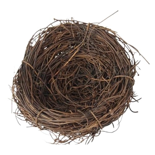 Vogelnest – Natürliches Ostervogelnest, Vogelbrutnest | Handgefertigter gewebter Nest-Luke-Hauskäfig, AST-Rattan-Naturzweig-Vogelnest für Komfort und Sicherheit, (3,94 x 3,94 Zoll), () von Generic