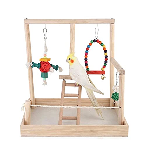 Vogelspielzeug Papagei Swing Kletterleiter Desktop Stand Holzspielplatz Training Perch Plattform Hängende Käfig Spielzeug Für Vögel Liefert ( Color : C ) von Generic