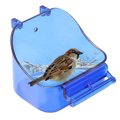 Vogeltränke Für Käfig - Wasserspender Vogelkäfig, Papageien-Badewanne, Vogelkäfig-Zubehör, Trinkflasche Vogelkäfig Wasserbehälter Für Vögel, Wassernapf Vogelkäfig, Badewanne Für Kleine Vögel Sittiche von Generic